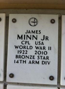 James Minn - Arlington Gravesite Plaque
