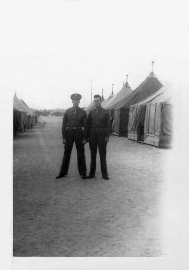 Jim Minn (right), Desert Training Center, Mojave Desert, Needles, Ca